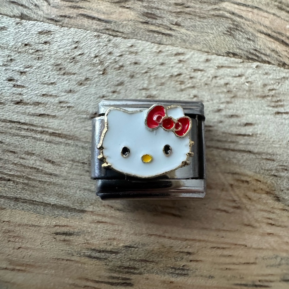 Hello Kitty Face Charm – Italian Stainless Steel Link